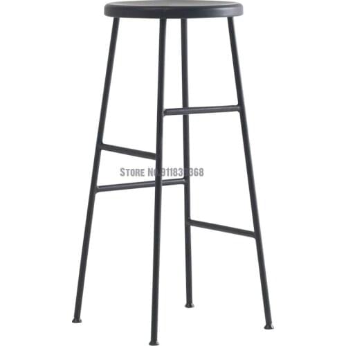 Bar stools modern minimalist wrought iron outdoor bar stools fashion white ins home Nordic bar stools high stools