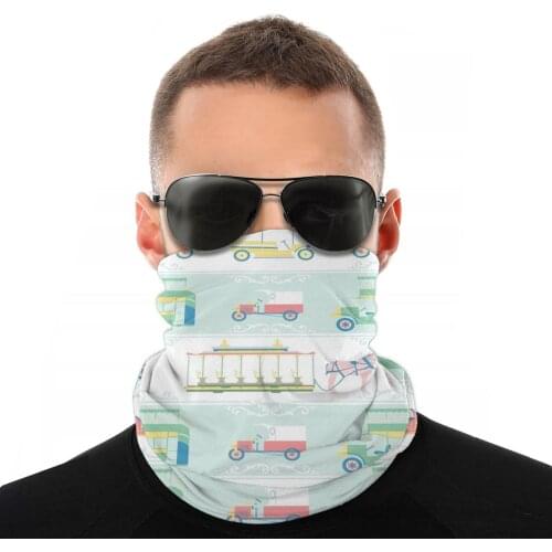 Main St Vehicles Scarves Neck Face Mask Men Women Halloween Neck Warmer Seamless Bandana Protective Headwear Biking Climbing
