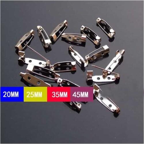 200pcs 2.5cm/25mm Big Jewelry Making Brooch Back Bar Safety Pins With Swivel Safety Cap Diy Jewelry Findings For Women