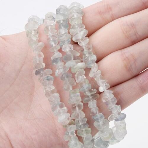 Natural Stone Beads Irregular Green Crystal Bead for Jewelry Making DIY Charm Bracelet Necklace Earrings Accessories 15'' Strand