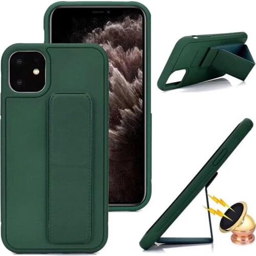 Wrist Strap Stand Holder Phone Case For iPhone 12 11 Pro Max XR XS Max X 6S 7 8 Plus 11Pro 12Mini 12 Soft Wristband Back Cover