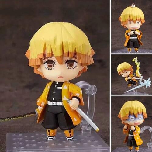 Demon Slayer Anime Figure Agatsuma Zenitsu #1334 PVC Toys Action Figurals Kimetsu no Yaiba Tanjirou Model Brinquedos Doll Figma