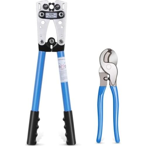 Cable Crimper Cable Lug Crimping Hand Tool Wire Crimper Hand Tool Set Ratchet Terminal Crimping Pliers For Wire Cable HX-50B