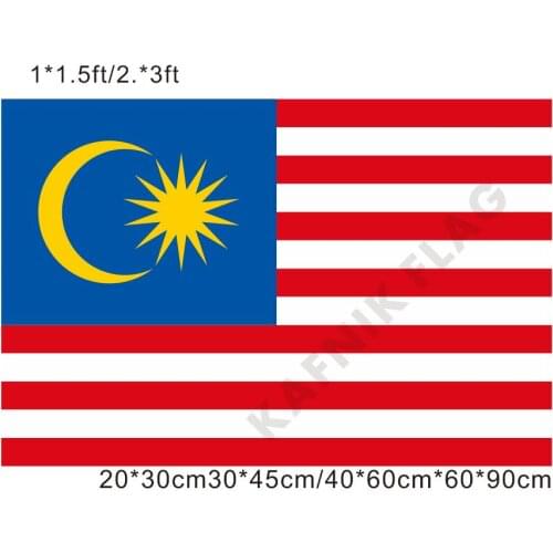KAFNIK,free shipping 20*30cm/30*45cm/40*60cm/60*90cm small flags malaysian Banner for Countries World Event Decorative Flags