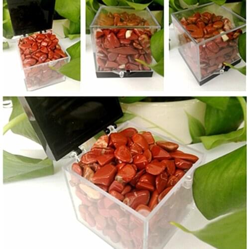 1 Box bulk natural red jasper tumbled stones small mini crystal chips