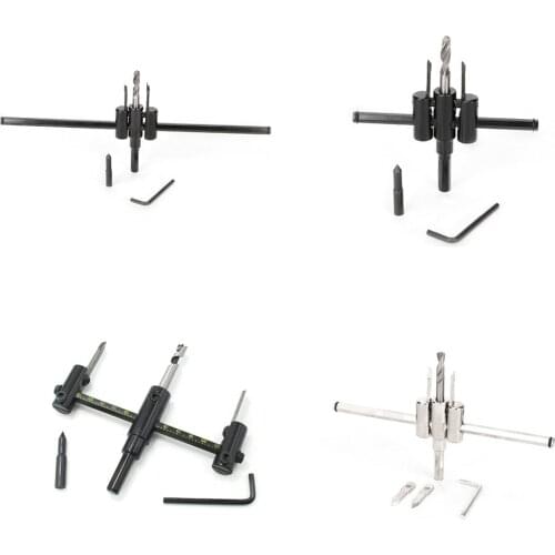 Circle Hole Saw Adjustable Drill Bit 120/200/300mm Aircraft Type Wood Circle Hole Saw Cutter Cordless Woodworking Tools