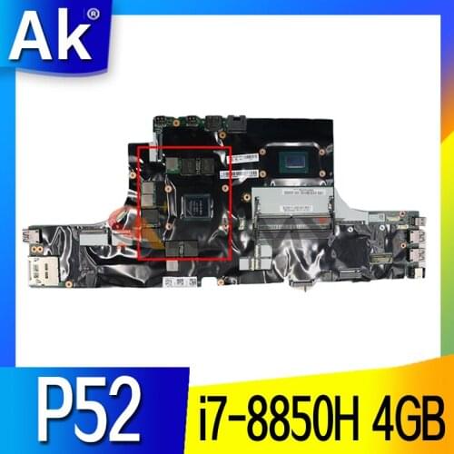 For Lenovo ThinkPad P52 laptop motherboard NM-B562 CPU i7-8850H 4GB GPU tested 100% working FRU 01YU213 01YU212 01YU211 01YU222