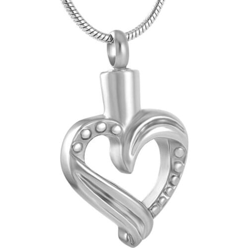 MJD9126 Discount !!! Big Sale 50% Off Qualified 316L Stainless Steel Memorial Keepsake Urn Pendant Necklace(only pendant)