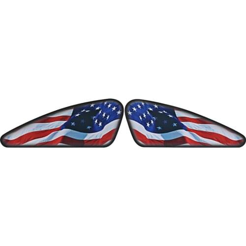 A Pair US Flag Motorcycle Fuel Gas Tank Stickers Decals For Harley XL883 1200 Dyna Softail BMW R9T Honda Shadow Kawasaki Ninja