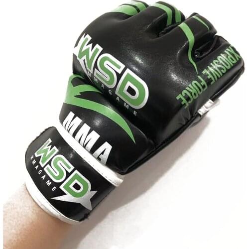 Half Finger MMA Gloves for Men PU Boxing Karate Muay Thai Free Fight Sanda Muay Thai Fighting Kick Boxing Training Equipment