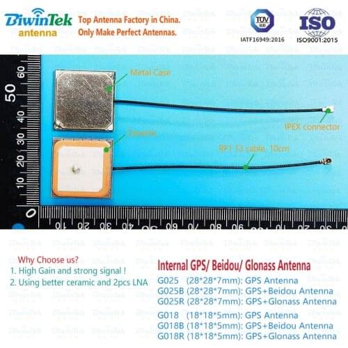 GPS BeidouGlonassGalileo Receiver VehicleCar Navigation HighGain StrongSignal SMA Male RG174 External Internal GNSS Antenna G025