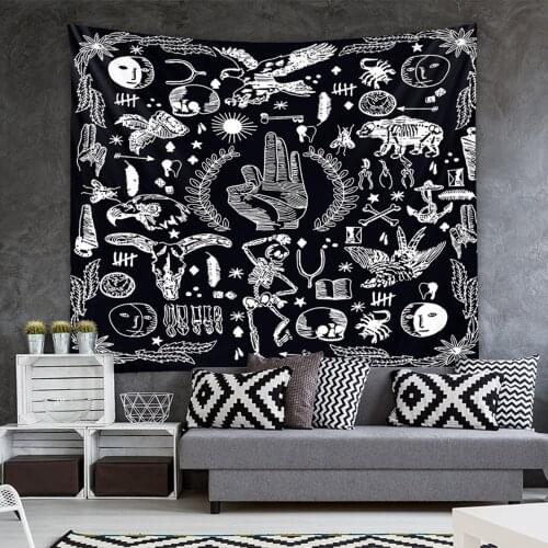 Natural Bohemian Tapestry Starry Night Sky Sunrise Landscape Wall Hanging Decor for Bedroom