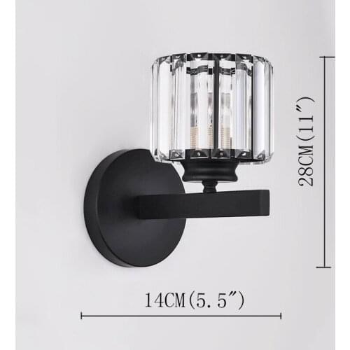 LED Indoor Wall Light Home Bedroom Bedside Interior Lighting Golden Light Luxury Living Room Sofa Background Wall Crystal Lamps