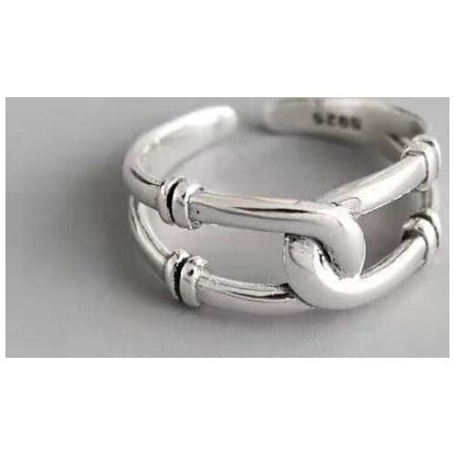 Vintage Cross Chains Rings For Women Men Lover Girls Simple Finger Rings Fashion Female Wedding Jewelry Gifts