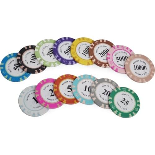 High Quality Clay 14g US Dollar Texas Holdem Poker Chips Set Windmill Style, Casino Baccarat Chips