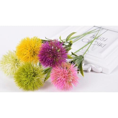 1PC/lot Artificial Flowers Plastic Dandelion Ball for Wedding Home Decoration DIY Craft Gift