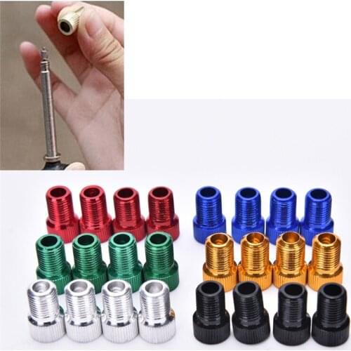 2 Pcs Aluminum Bicycle Bike Valve Presta to Schrader Converter Car Valve Adapter Bicycle Bike Tube Pump Air Compressor Tools