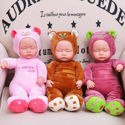 40CM Lovely sleeping Reborn Babies Doll cartoon clothing sing songs talking dolls Girls Boys Children Bonecas Birthday Gifts