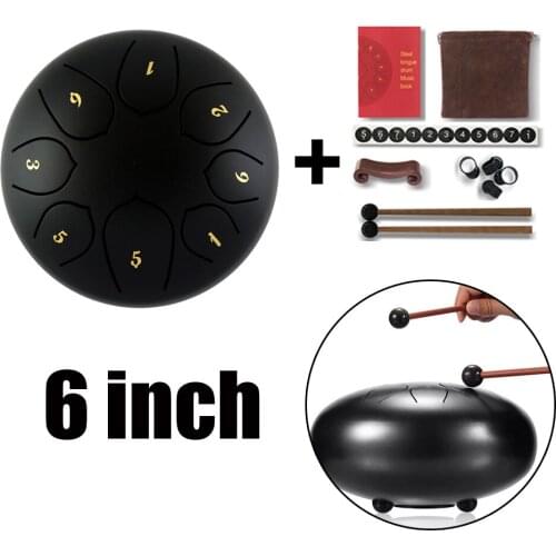 6 Inch Steel Tongue Drum 8 Notes Hand Pan Drum Mind Great Gift