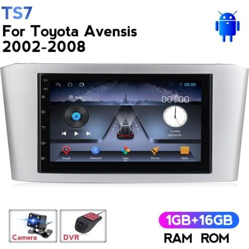 Car Radio 2 DIN Android For Toyota Avensis T25 2002 2008 2007 2006 2005 2004 7'' GPS Navigation DSP WIFI Bluetooth Car Stereo