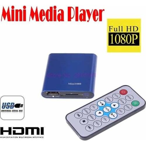 By dhl or ems 50 pieces HD Mini Media Player 1080P HDMI SD/USB HD Media Player MKV/RM/RMVB