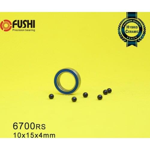 6700 Hybrid Ceramic Bearing 10*15*4 mm ABEC-1 ( 1 PC) Industry Motor Spindle 6700HC Hybrids Si3N4 Ball Bearings 3NC 6700RS