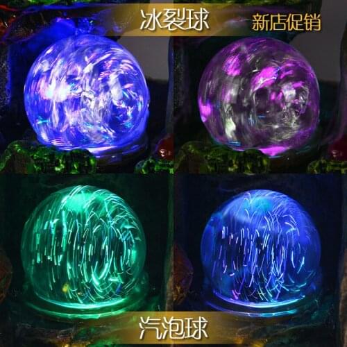 Crystal Ice Crack Ball Glass qi pao qiu Lucky-Style Water Drops Fengshui Wheel Rockery Water Fountain Decoration Decorating