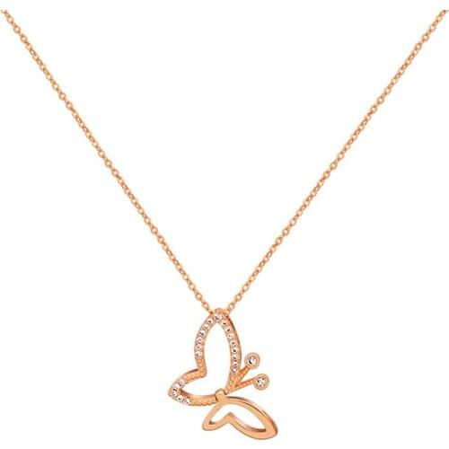 Exquisite 925 Sterling Silver Cubic Zirconia Butterfly Chokers Necklaces for Women Girl Jewelry Gifts Pendant Necklace Mujer