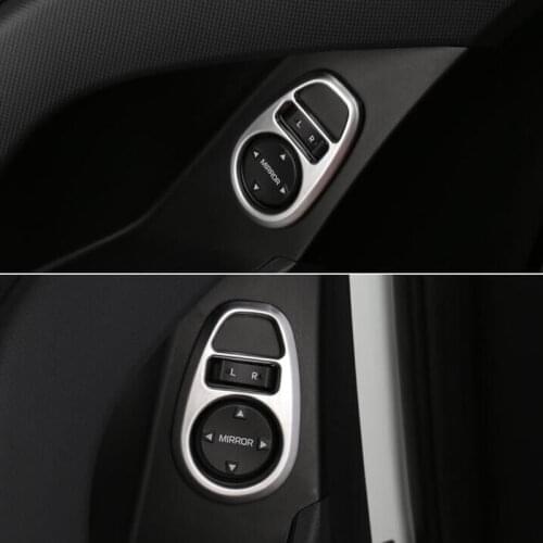 Car Interior Rearview Mirror Switch Button Konb Trim Stainless Steel Cover Frame Decoration For Hyundai IX25 2015 Car Styling