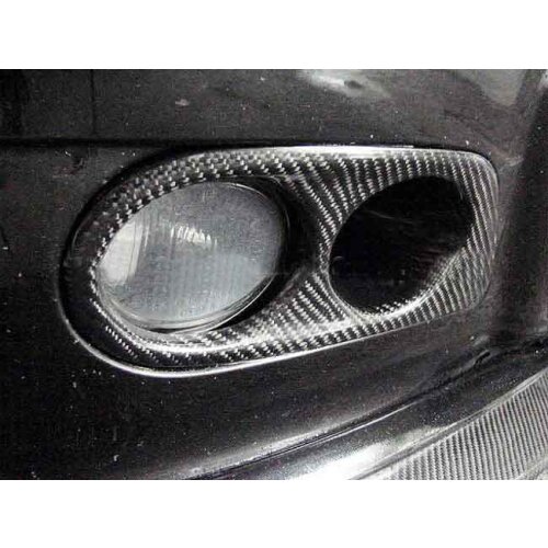 3K Real Carbon Fiber Fog-Light Cover Air Duct 1 PAIR for BMW E46 M3 Coupe & Convertible 01-07 B208
