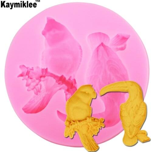 M2005 DIY Cartoon Animal Bird Parrot Shape Silicone Mold Candy Chocolate Mold Fondant Cake Tool