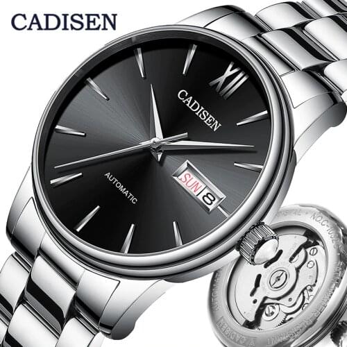 2020 NEW CADISEN men watch mechanical watches japan NH36A role Date week luxury brand sport clock Relogio Masculino reloj hombre
