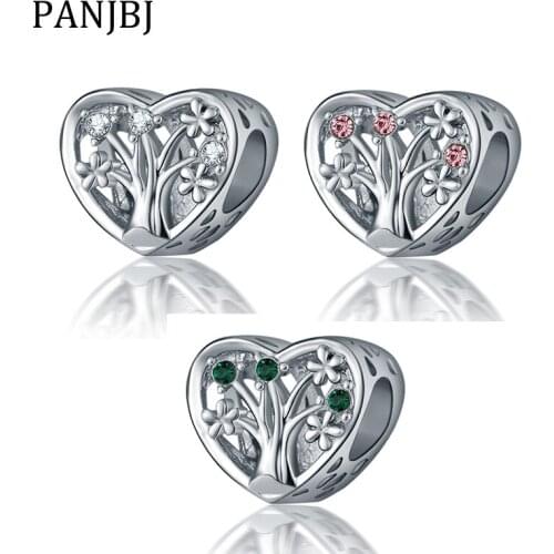 New Original Bead Alloy Tree of Life Heart Charm Fit Bracelet Necklace DIY Women Jewelry