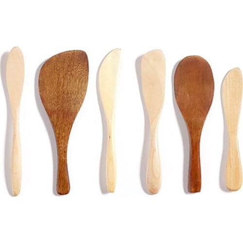 Wooden Sandwich Spreader Butter Knife Marmalade Knife Wooden Tableware With Thick Handle High Quality Knife Style Cheese Cutter