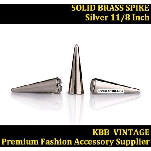 Wholesale ! 200pc Metal Punk Spikes Gothic Cone Stud Screwback Large 1-1/8'' silver