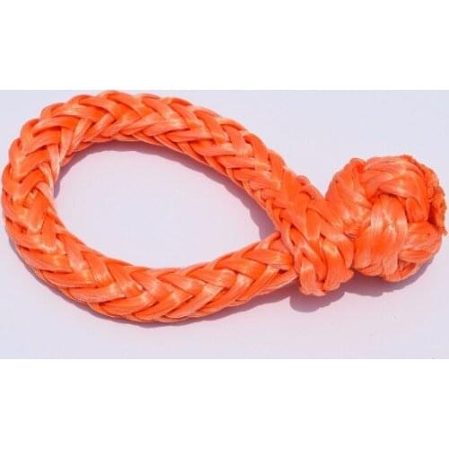Orange 10mm*80mm ATV Soft Shackle,Winch Shackle for Auto Parts,UHMWPE Shackle,ATV Winch Accessaries
