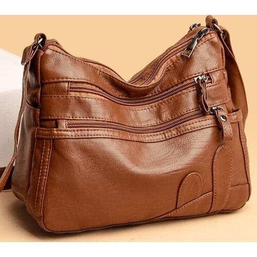 Soft PU Leather Luxury Handbags Women Bags Designer Multi-pocket Female Shoulder Messenger Bag Female Purses Cross Body Bag Sac