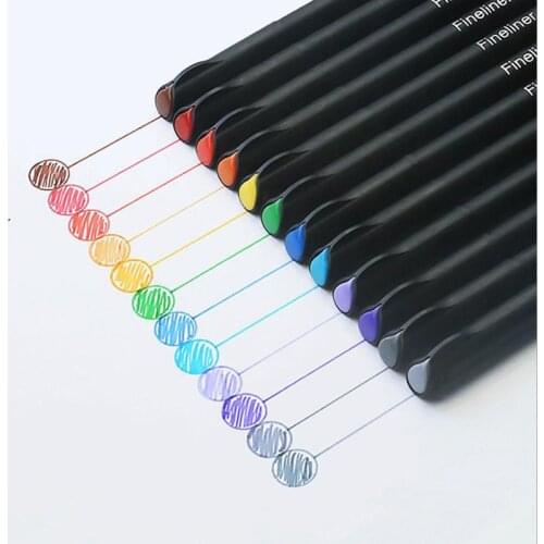 24/36 color Journal Planner Pens Colored Pens Gel Marker Pen Fineliner Pens 0.4mm Color Pens for Drawing Writing