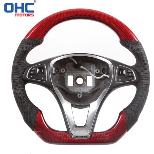 100% Real Carbon Fiber Steering Wheel compatible for MB W205,S205 W205,S205 W213,S213, X156 C205,A205 C E Class GLA GLC