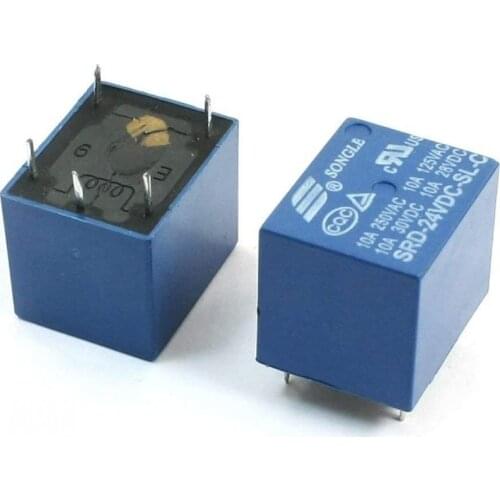 SRD-24VDC-SL-C 24VDC 10A 250 VAC Power relay PCB Type T73-24V 5 feet SRD-24VDC-SL-C 10A 125V New and original 50pcs