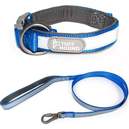 Reflective Nylon Dog Pet Collar and Leash Set Puppy Cat Collar Lead Rope For Small Medium Large Dogs Supplies Accessories