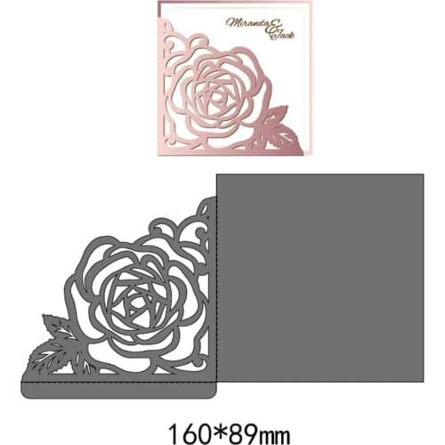 Cutting Dies Flower Making Scrapbook Greeting Card Decor Lace Hollow Frame Metal Stencil Frame Embossing Template DIY 160*89mm