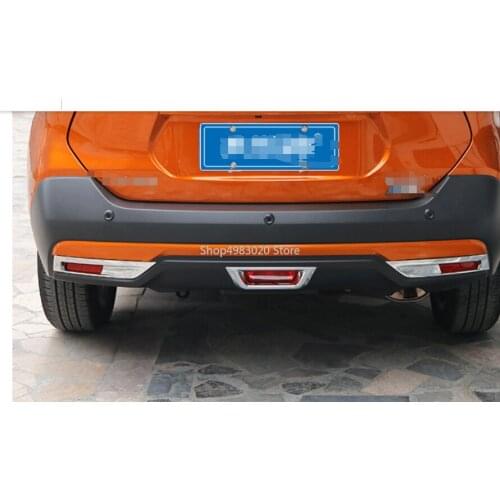 For Nissan Kicks 2017 2018 ABS Chrome brake reflector tail rear fog light lamp Trim Cover Exterior frame Strip stick panel 3pcs