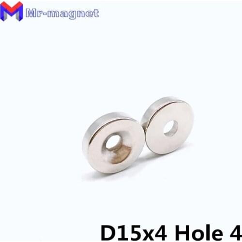 30pcs 15x4 hole: 4mm magnet countersunk ring 15x4-4 magnets 15mmx4mm Hole: 4mm N35 15*4 hole 4mm magnet 15x4-4mm