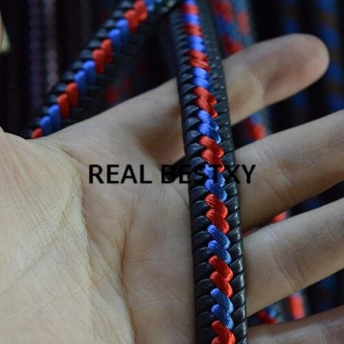 5m/lot approx: 12*6mm Flat nylon cord Leather Cord Rope Thread for DIY Choker Necklace Bracelet Jewelry Making Accessories diy