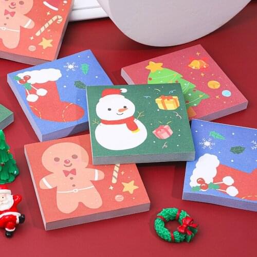 50 sheets Merry Christmas Memo Pad cute Message Notes Decorative Notepad Note paper Memo Stationery Office Supplies