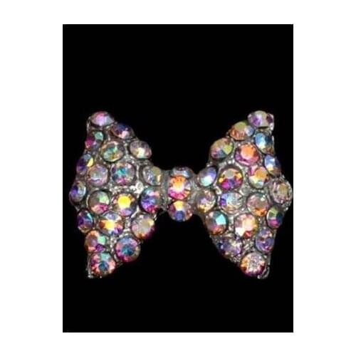 50 pcs Nail Art, 3D diamantes de Rhinestones Decoraciones rodajas Plata Bownot 3D Nail Tools Rhinestone Nail Art bow Decorations