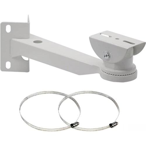 Aluminum Adjustable Cylindrical Pole Hoop Bracket Right Angle Outer Wall Corner Bracket For Security Surveillance CCTV Camera
