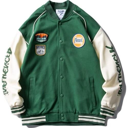 2021 New Spring Autumn Baseball Jacket Women Coat Men Casual Boyfriend Style Varsity Jacket Cardigan Jacket Hip Hop Streetwear