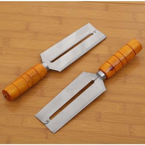 Large round head wooden handle sugarcane knife peel knife fruit knife wholesale kitchen peeling tools